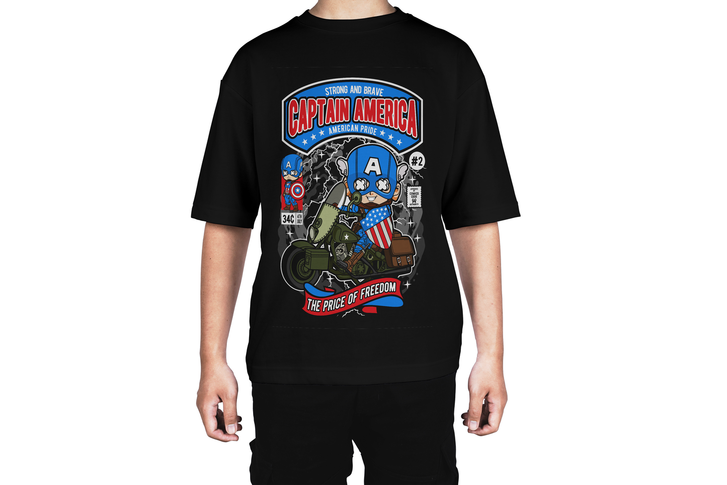 Captain America Motorcycl Tee