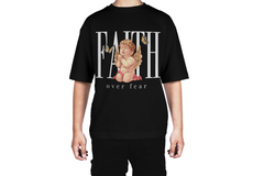 Praying Angel Faith Over Fear Tee