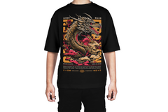 Golden Dragon Japanese Streetwear Tee