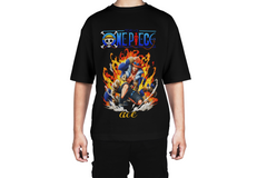 One Piece Ace Fire Anime Tee