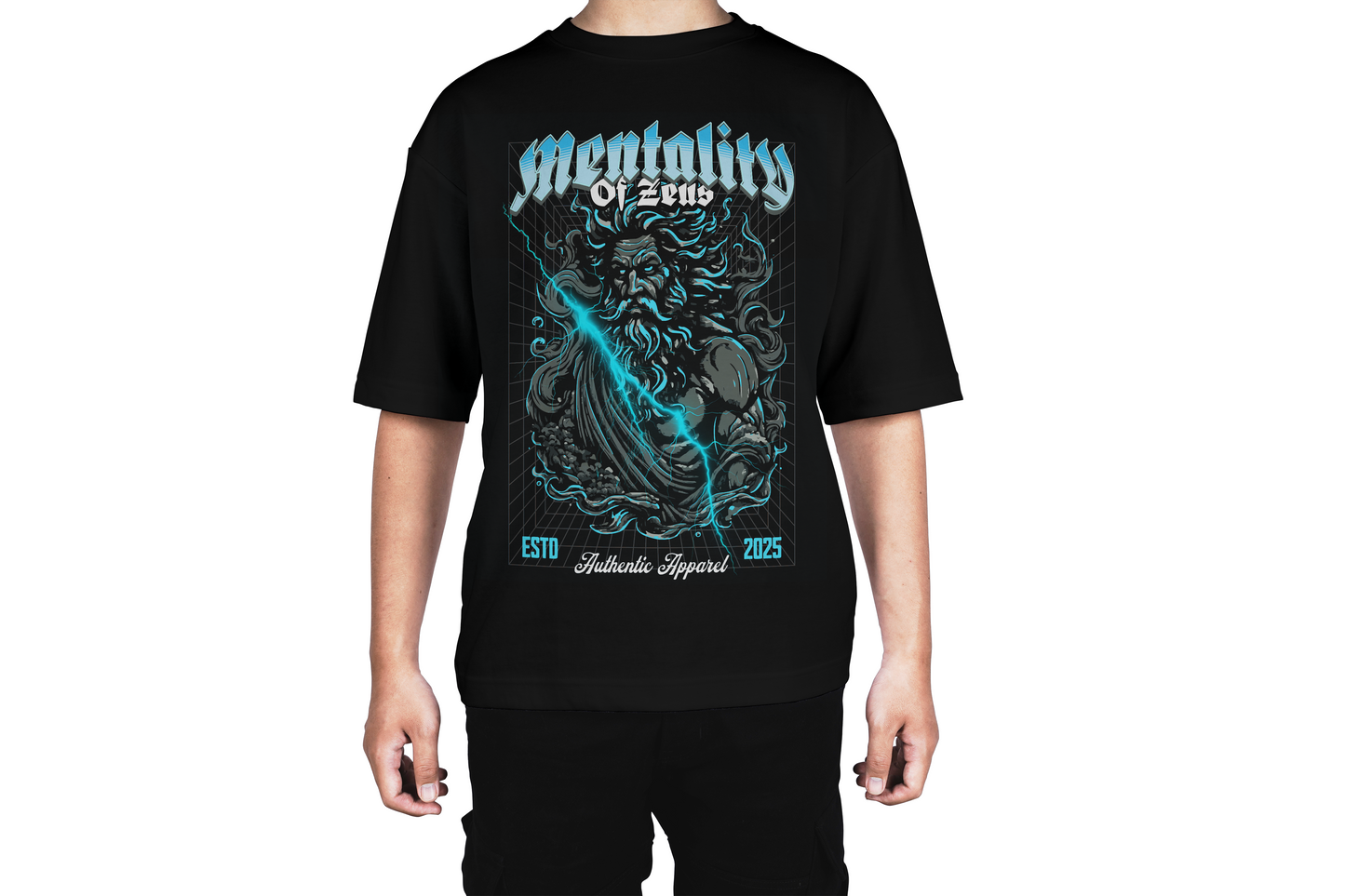 Zeus Olympus Grid Lightning Tee