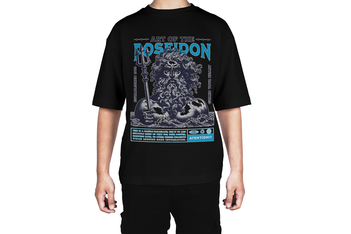 Poseidon Sea God Rising Tee
