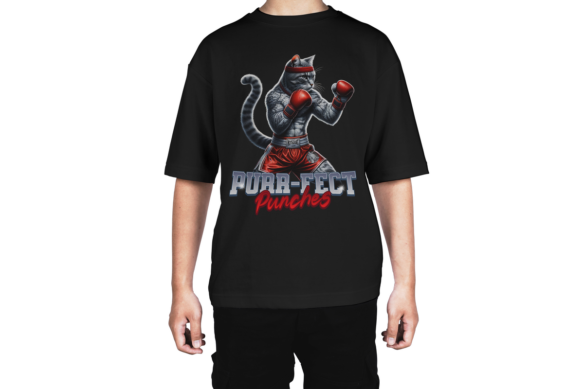 Purr-fect Punches The Boxing Cat Tee