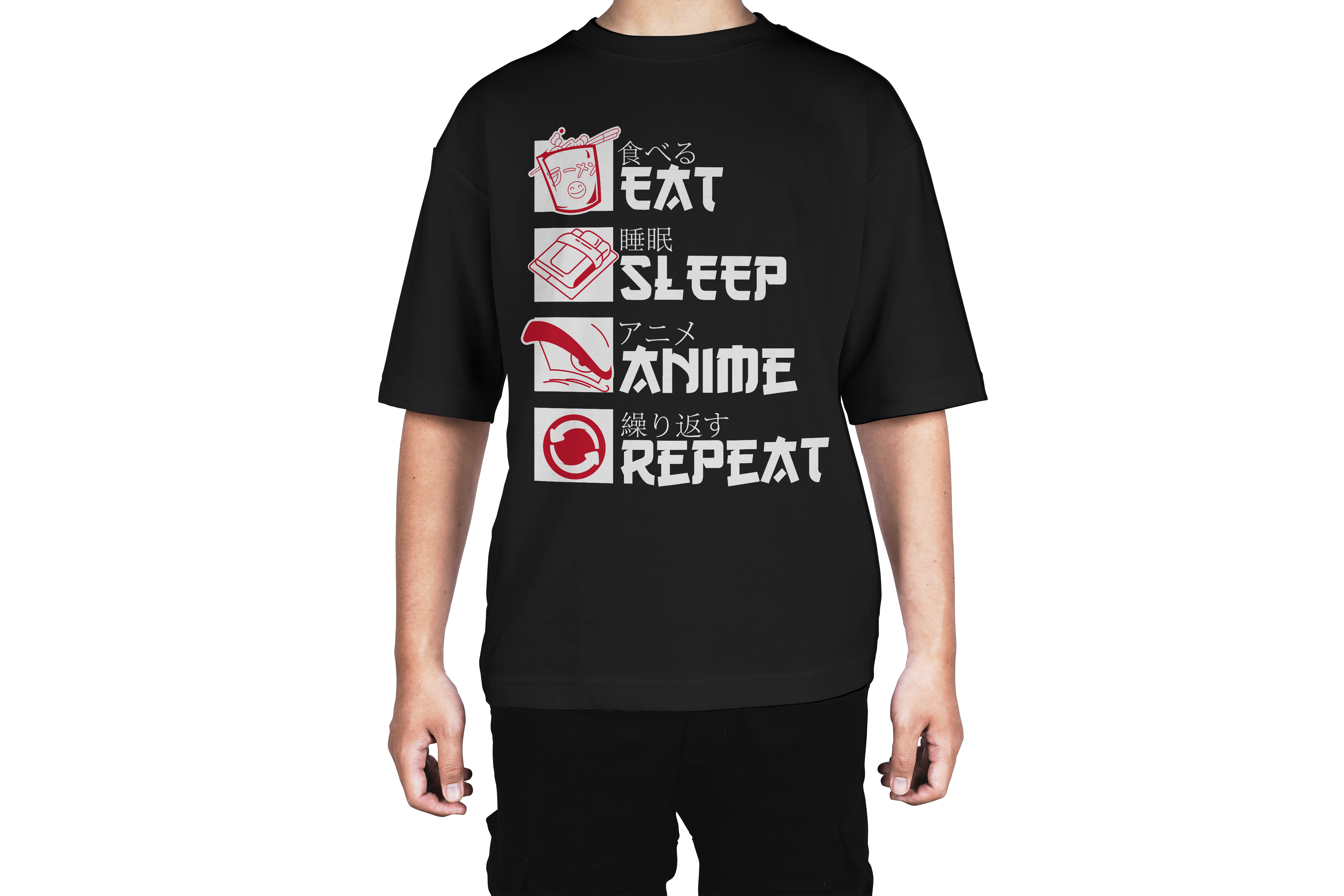Eat Sleep Anime Repeat Tee