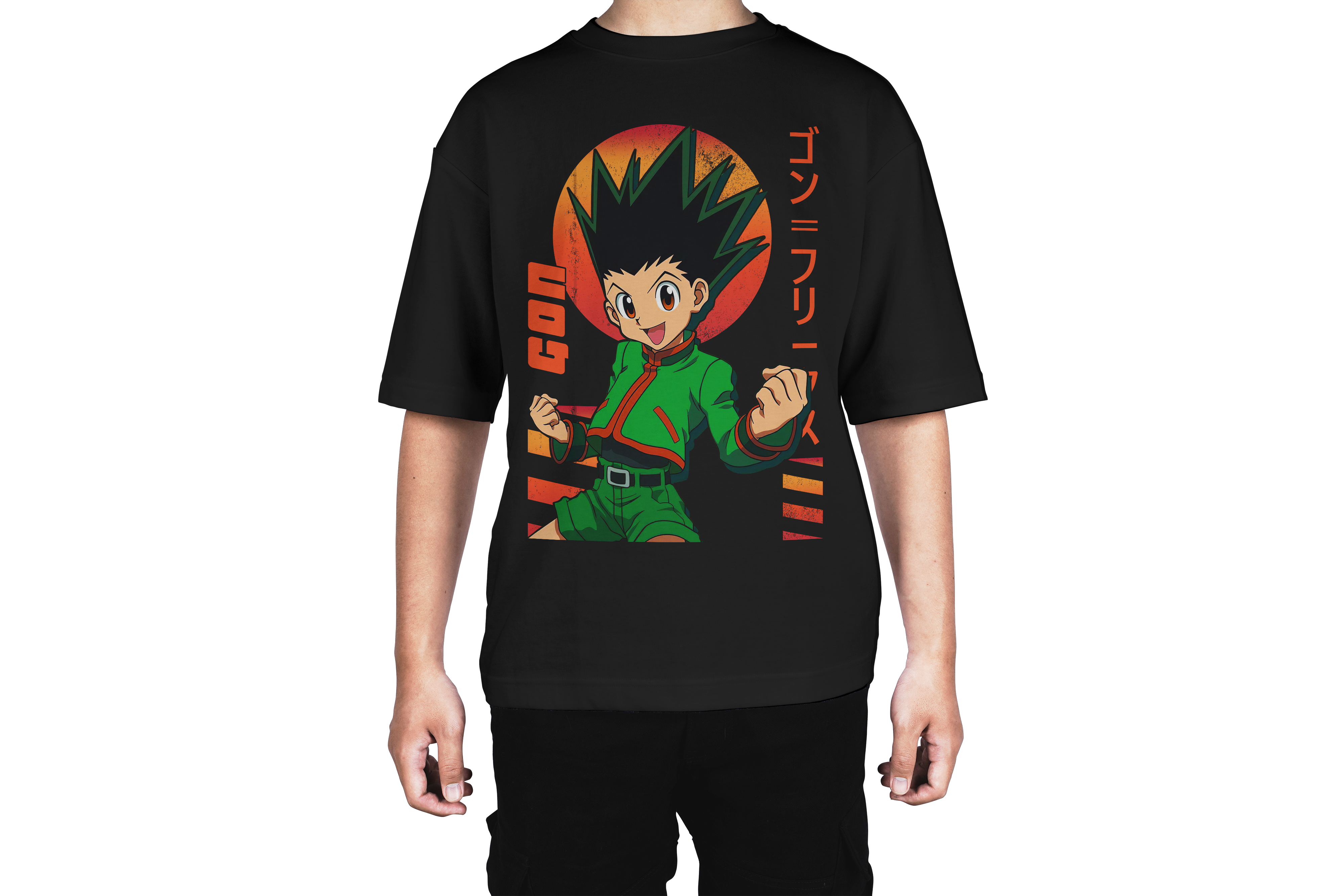 Gon Freecss Retro Sun Anime Tee