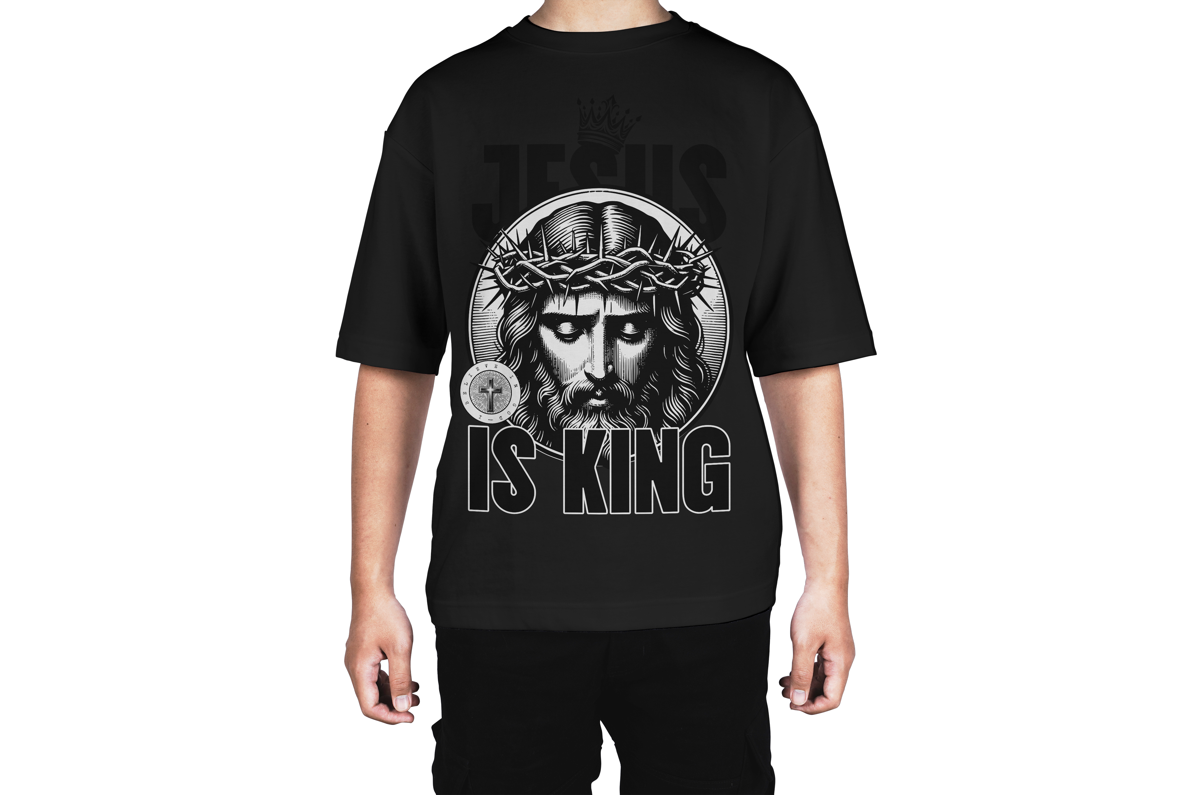 Jesus Is King Bold Portrait Tee