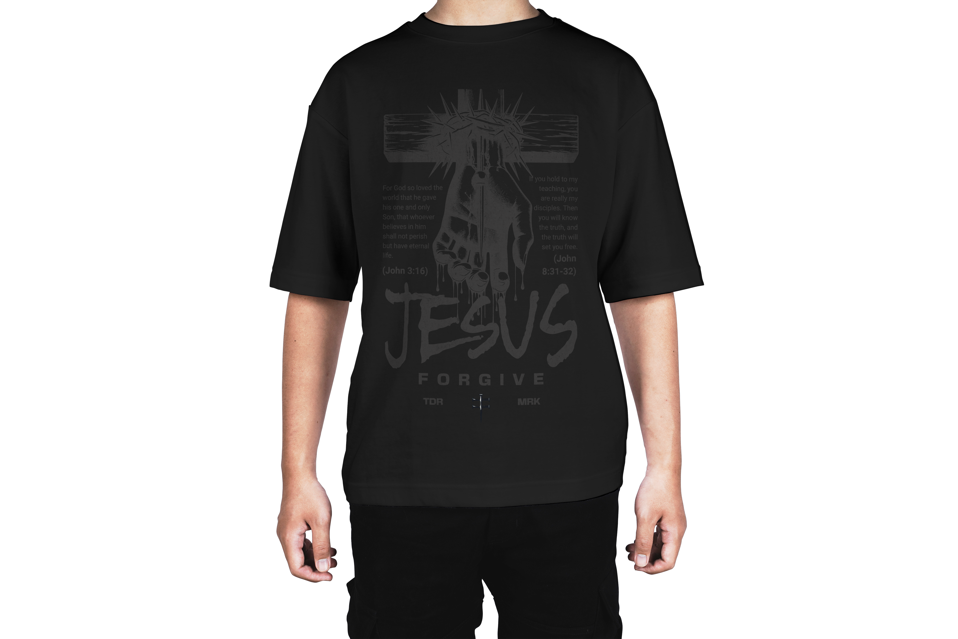 Jesus Forgive Nail Cross Tee