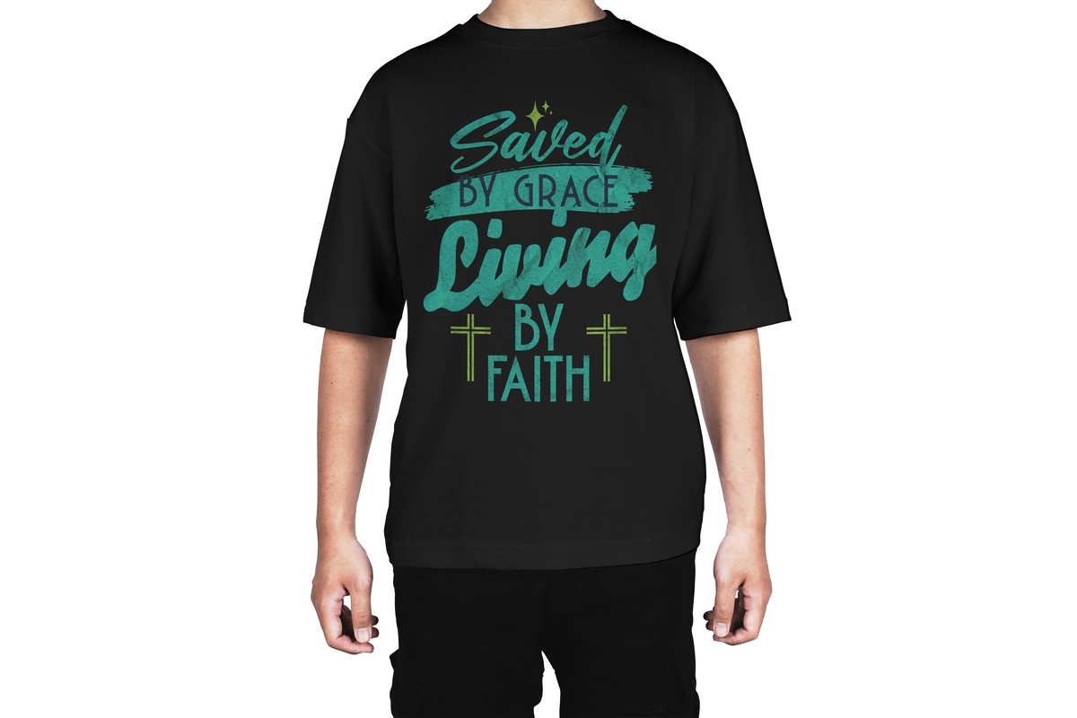 Saved by Grace, Living by Faith Tee