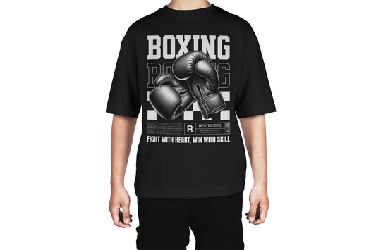 Boxing Fight with Heart, Win with Skill Tee