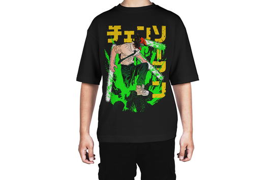 Chainsaw Man Green Slash  Tee