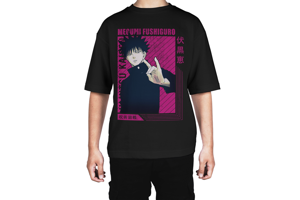 Megumi Fushiguro Neon Pose Tee