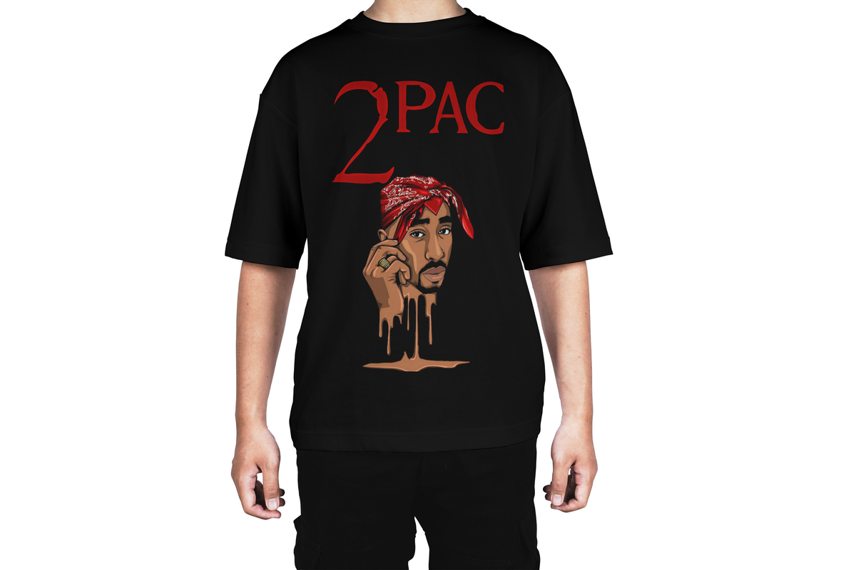 2Pac Cartoon Style Drip Tee