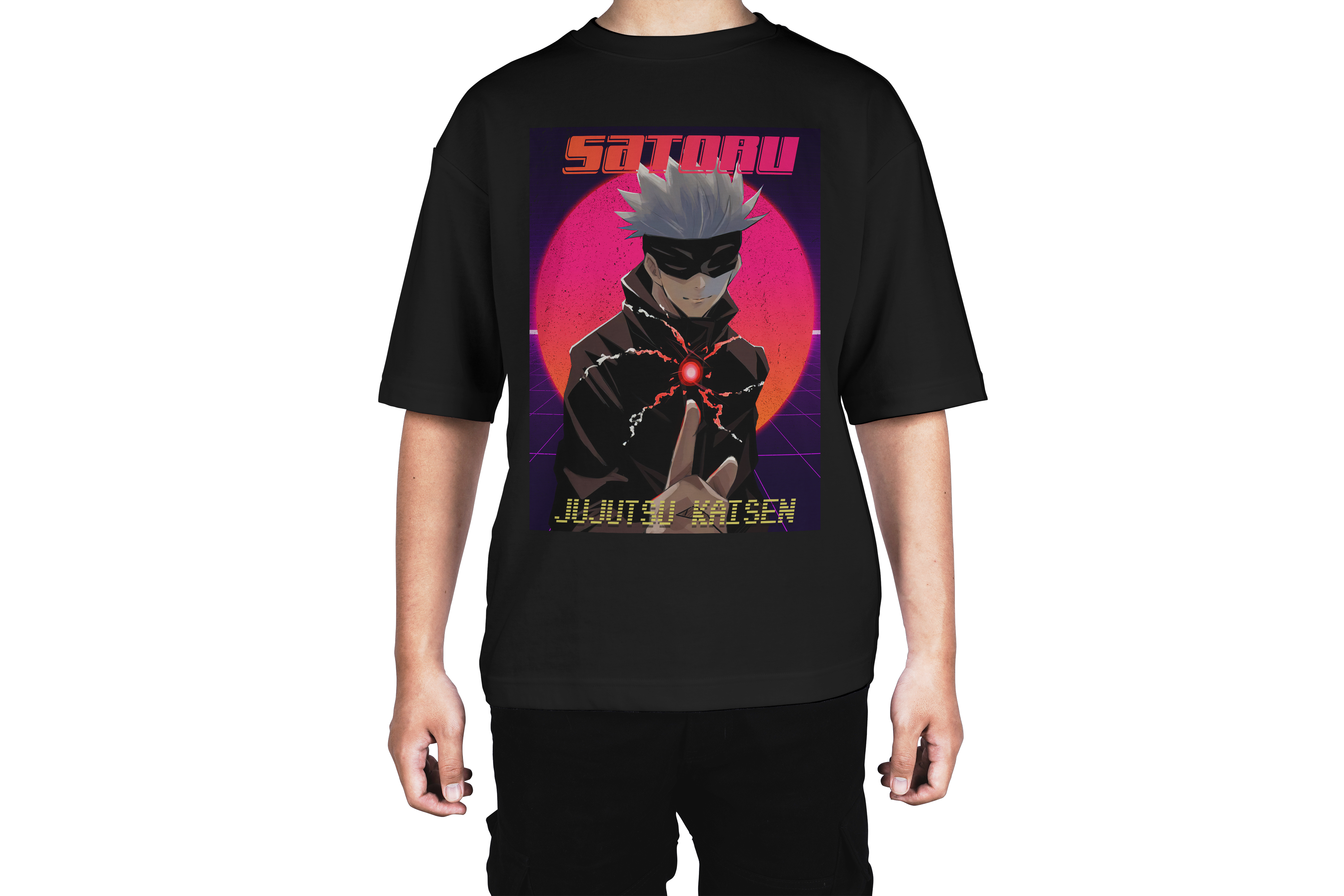 Gojo Satoru Retro Neon Tee