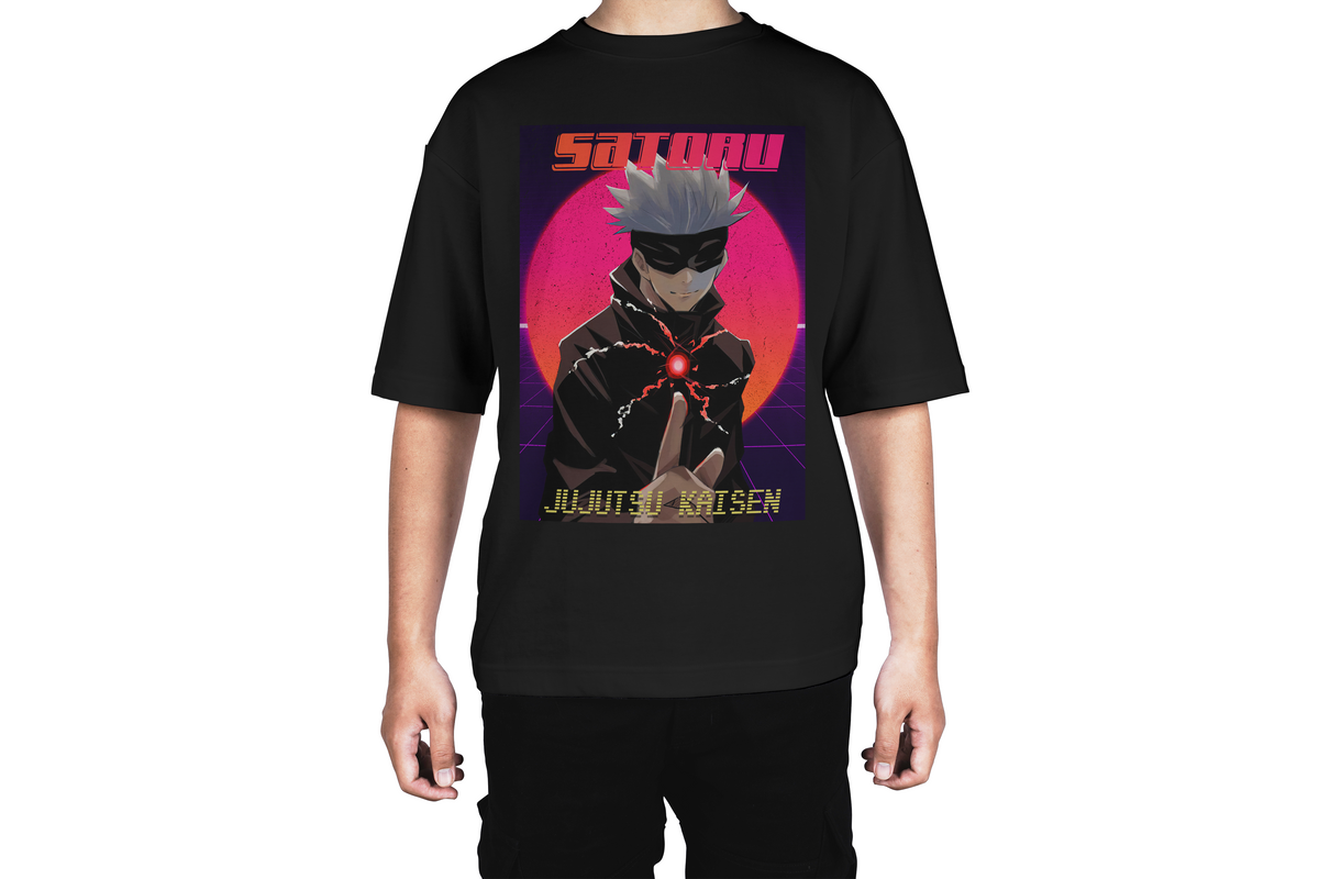 Gojo Satoru Retro Neon Tee