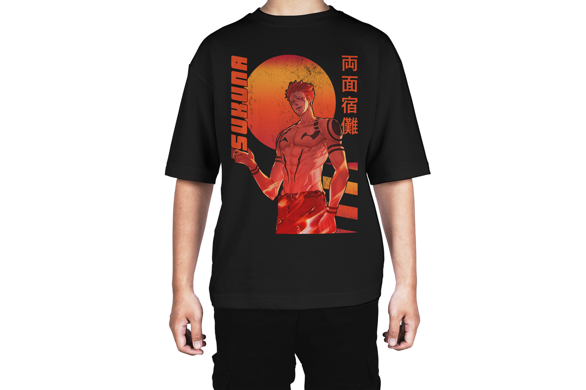 Ryomen Sukuna Retro Sunset Tee