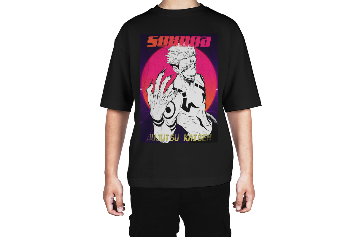 Sukuna Synthwave Style Tee