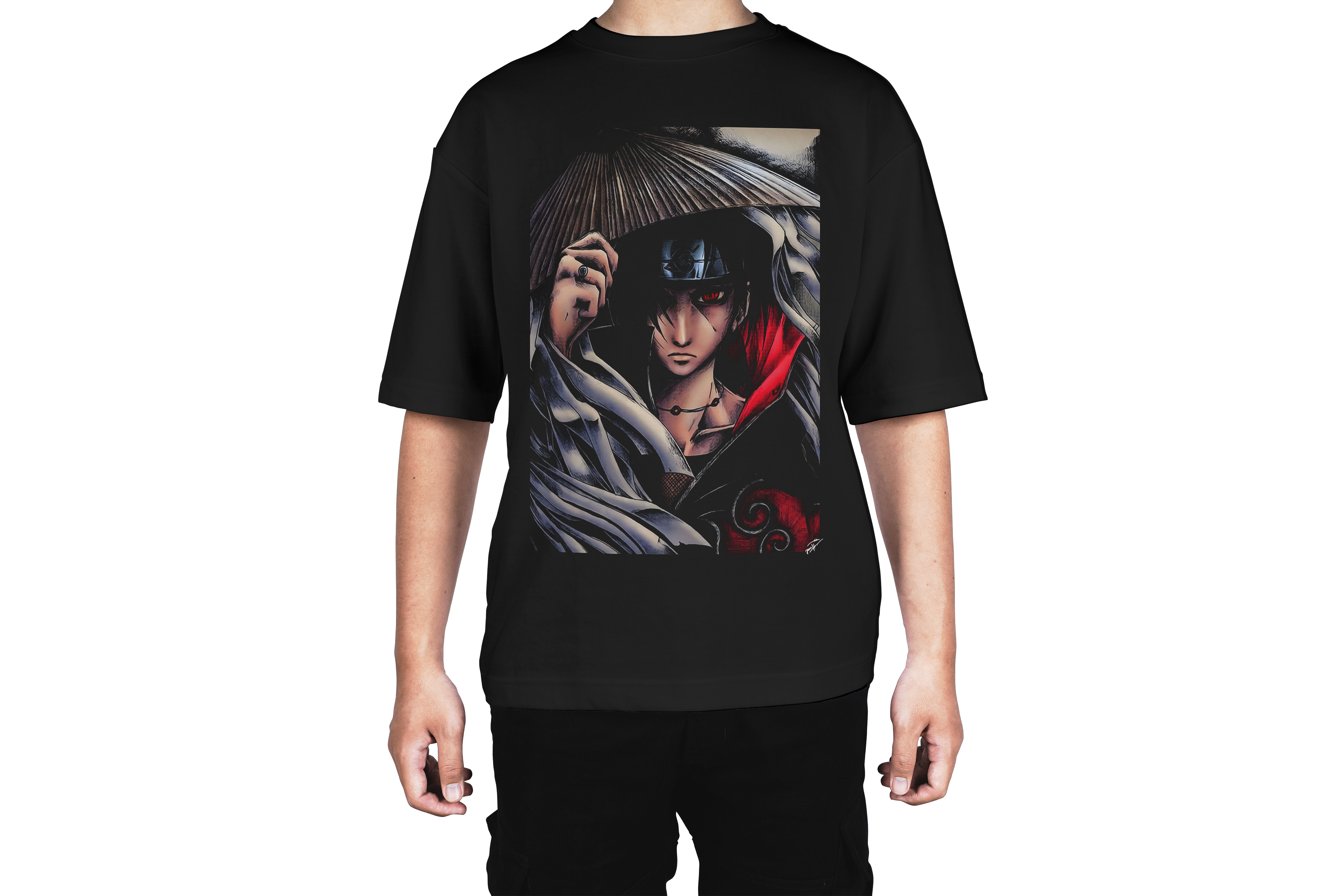 Itachi Uchiha Rain Cloak Tee