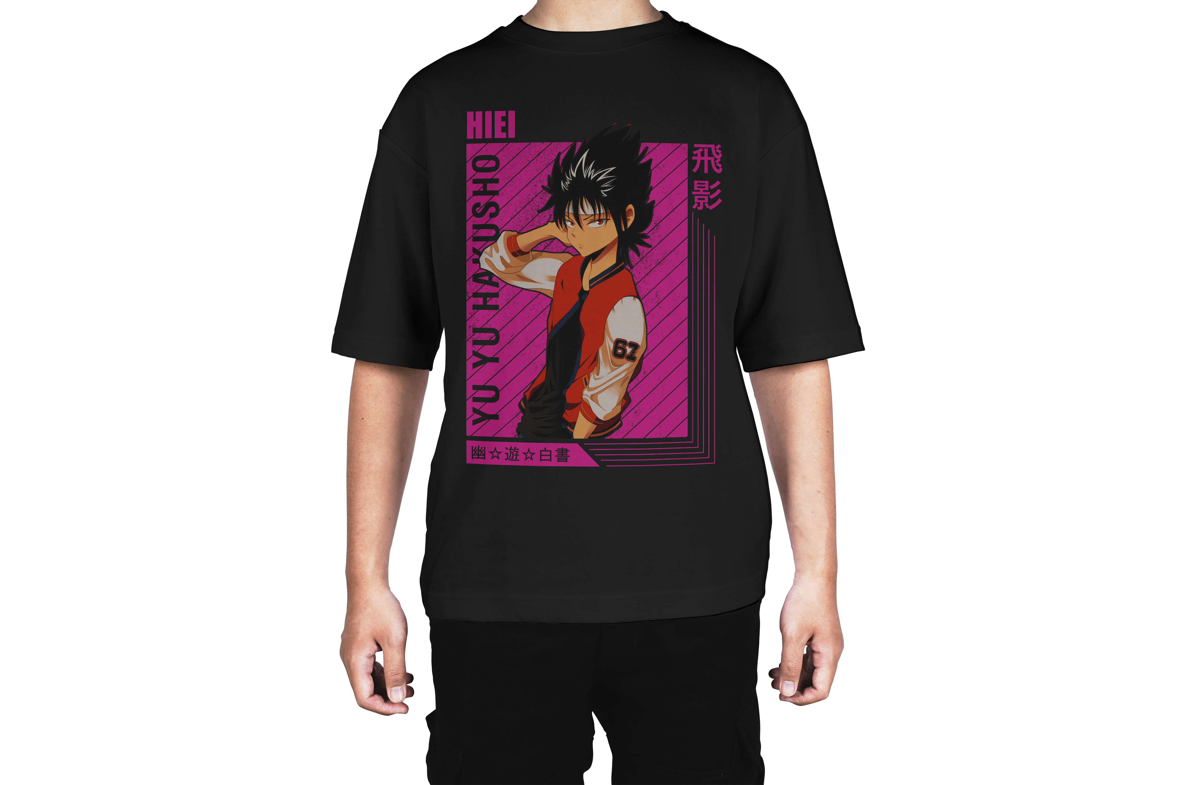 Hiei Yu Yu Hakusho Neon Retro Tee