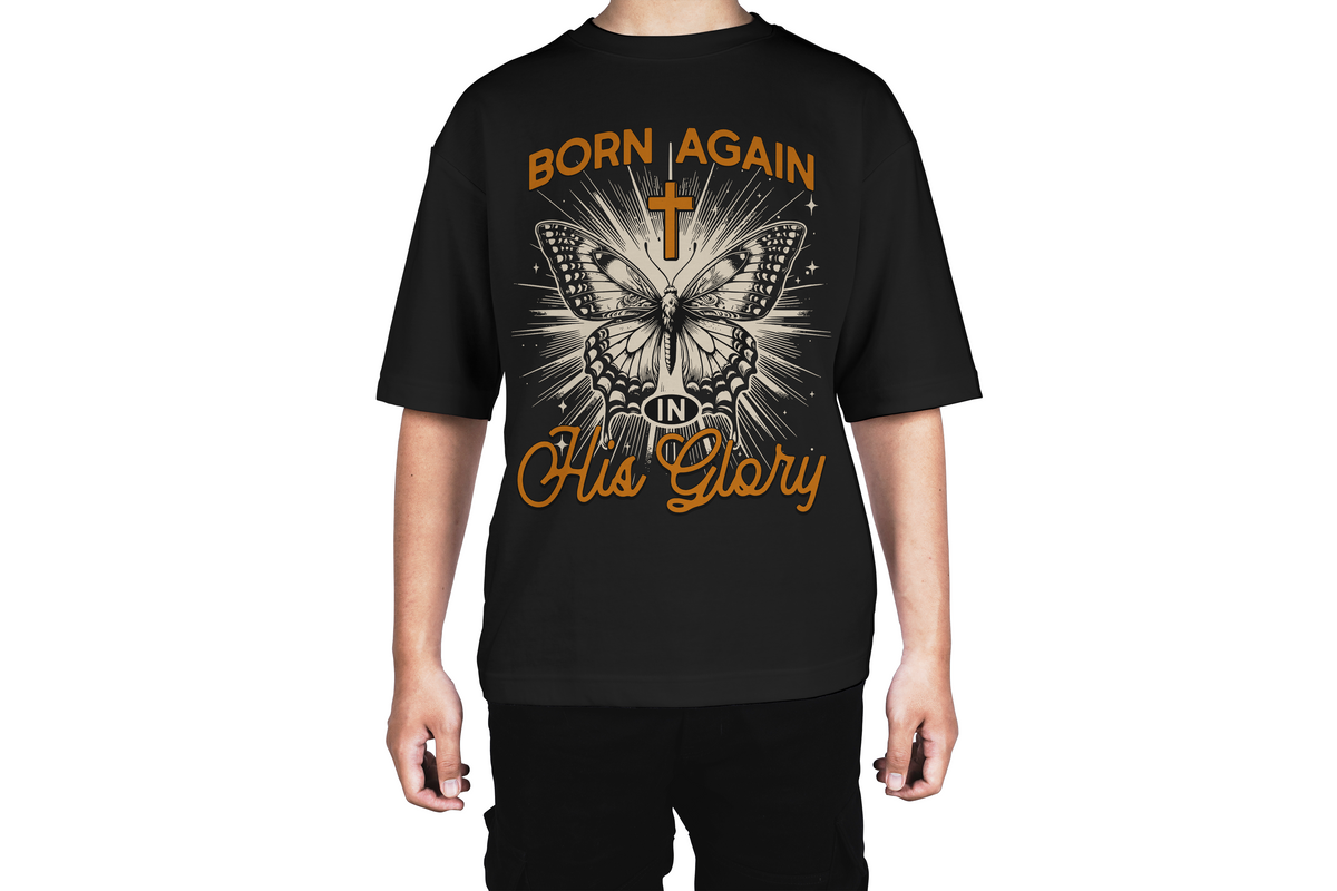 Born Again Butterfly Christian Tee