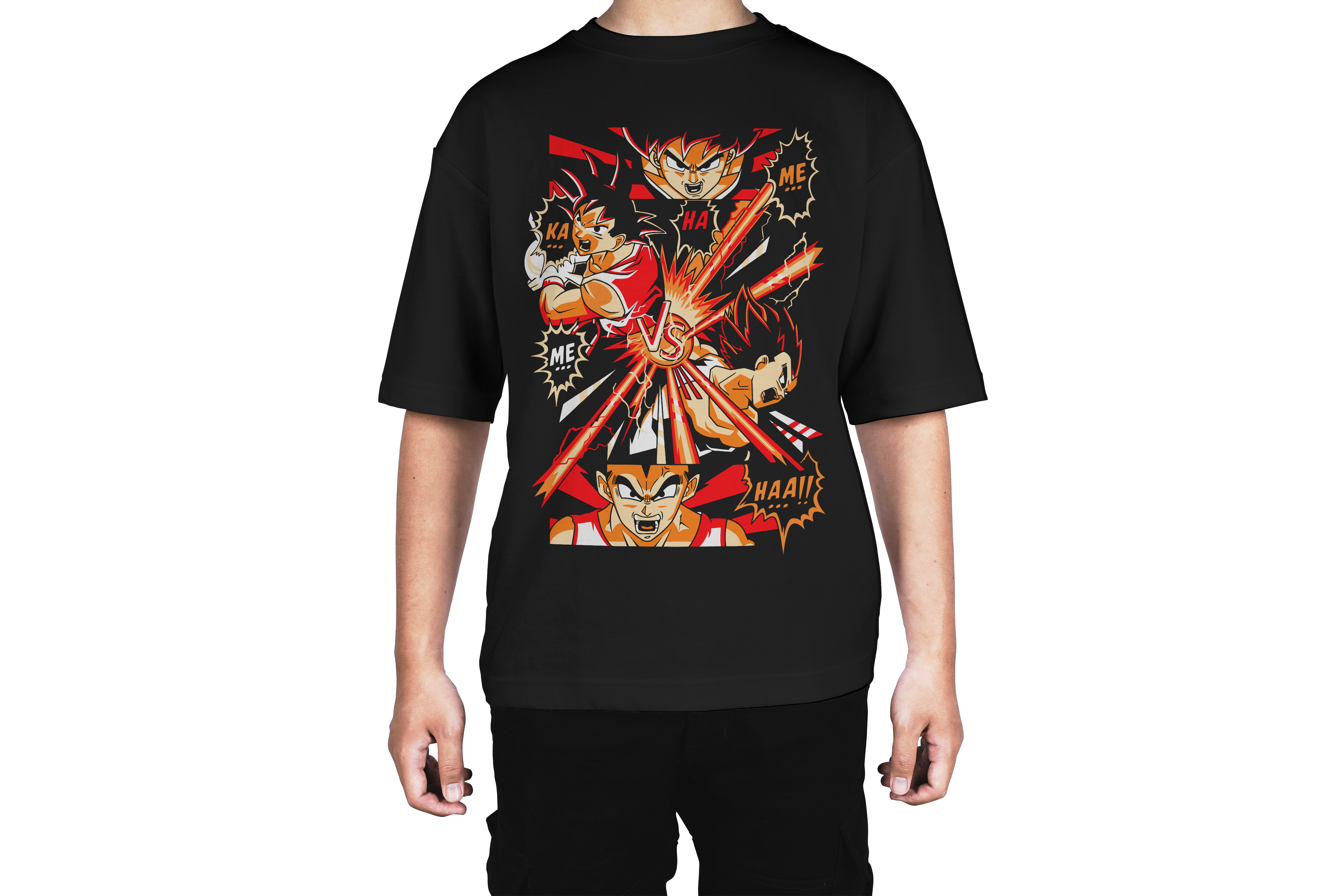Goku vs Vegeta Comic Battle Tee