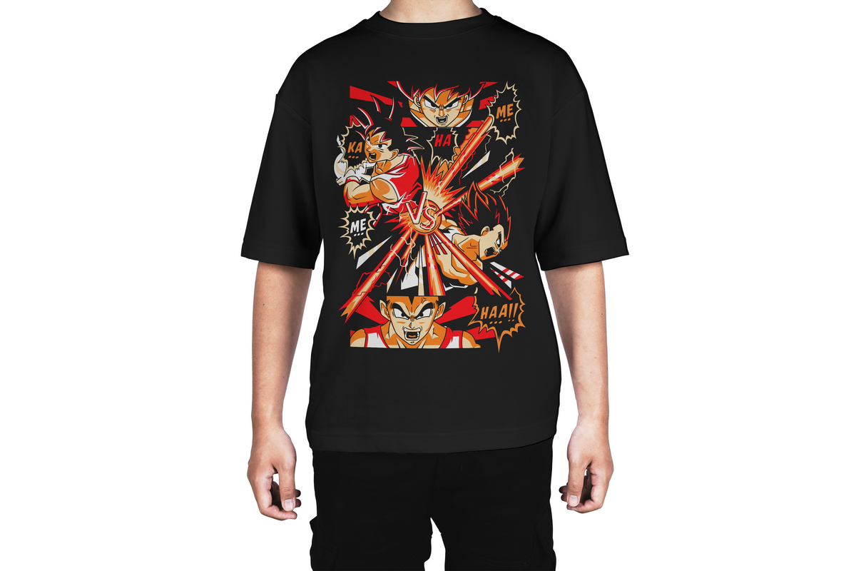 Goku vs Vegeta Comic Battle Tee