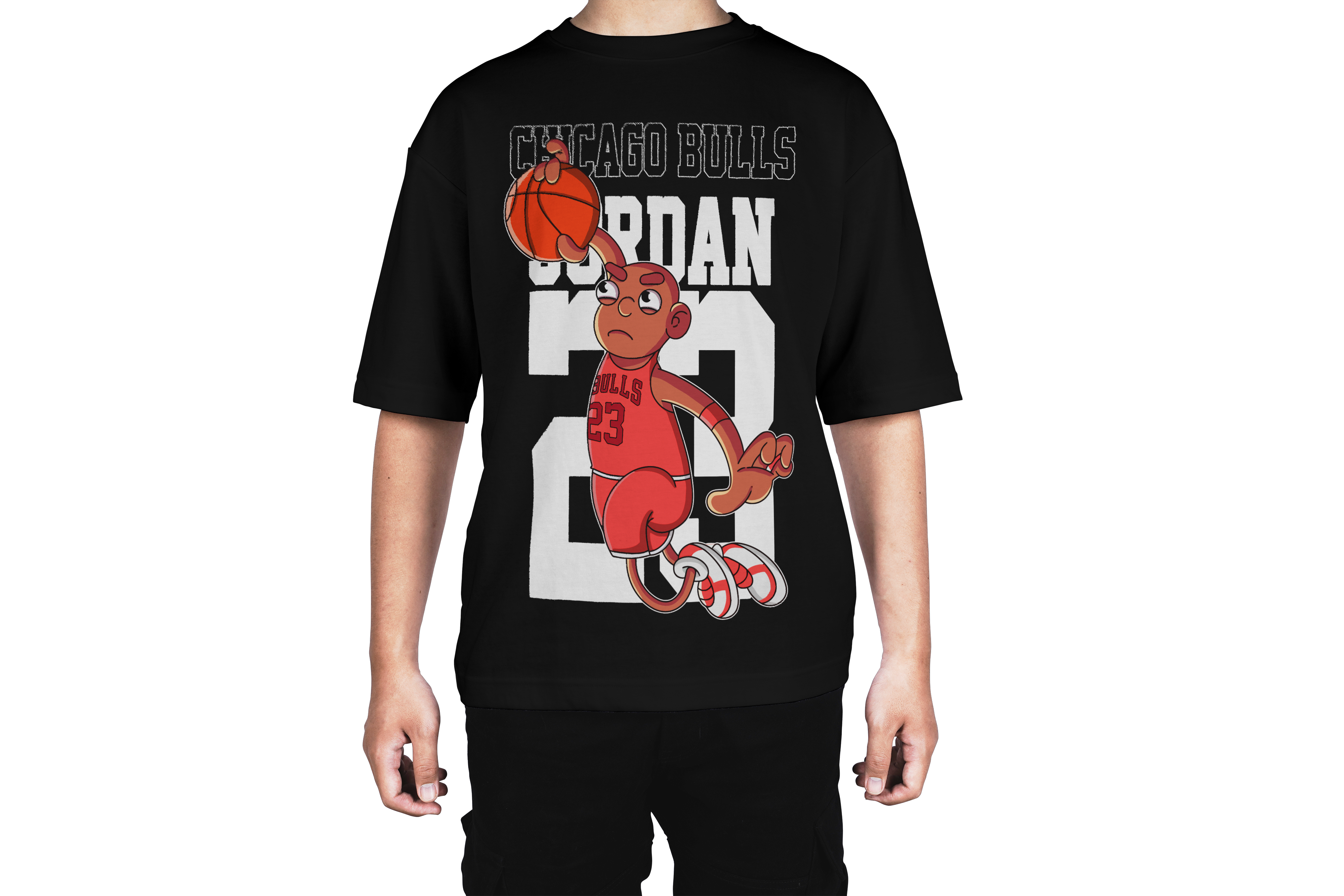 Jordan 23 Chicago Bulls Cartoon Dunk Tee