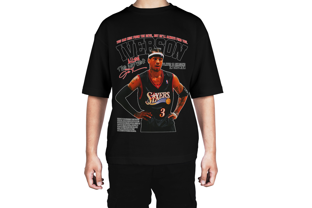 Allen Iverson 3 Sixers Basketball Tee