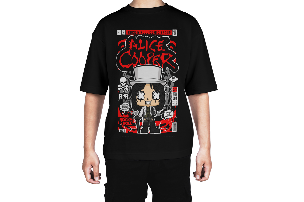 Alice Cooper Rock N Roll Comic Tee