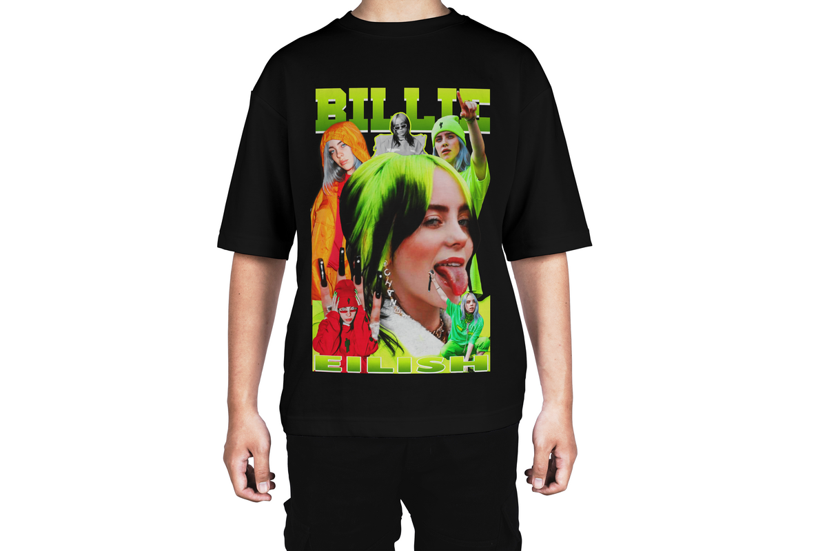 Billie Eilish Green Vibe Collage Tee