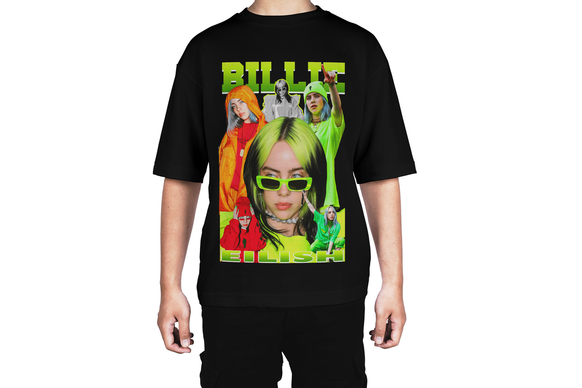 Billie Eilish Neon Queen Collage Tee