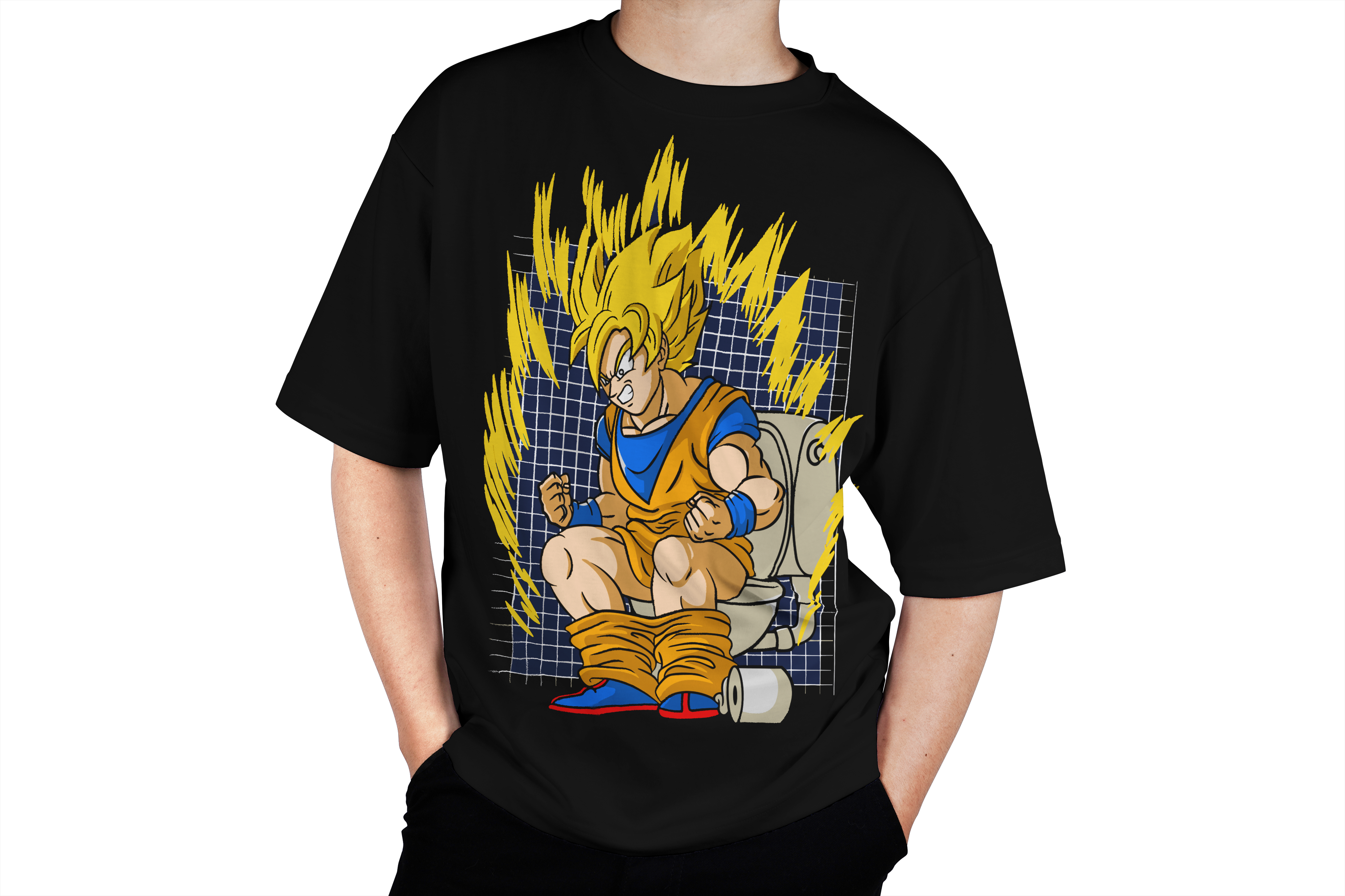 Funny Super Saiyan Toilet Power-Up Tee