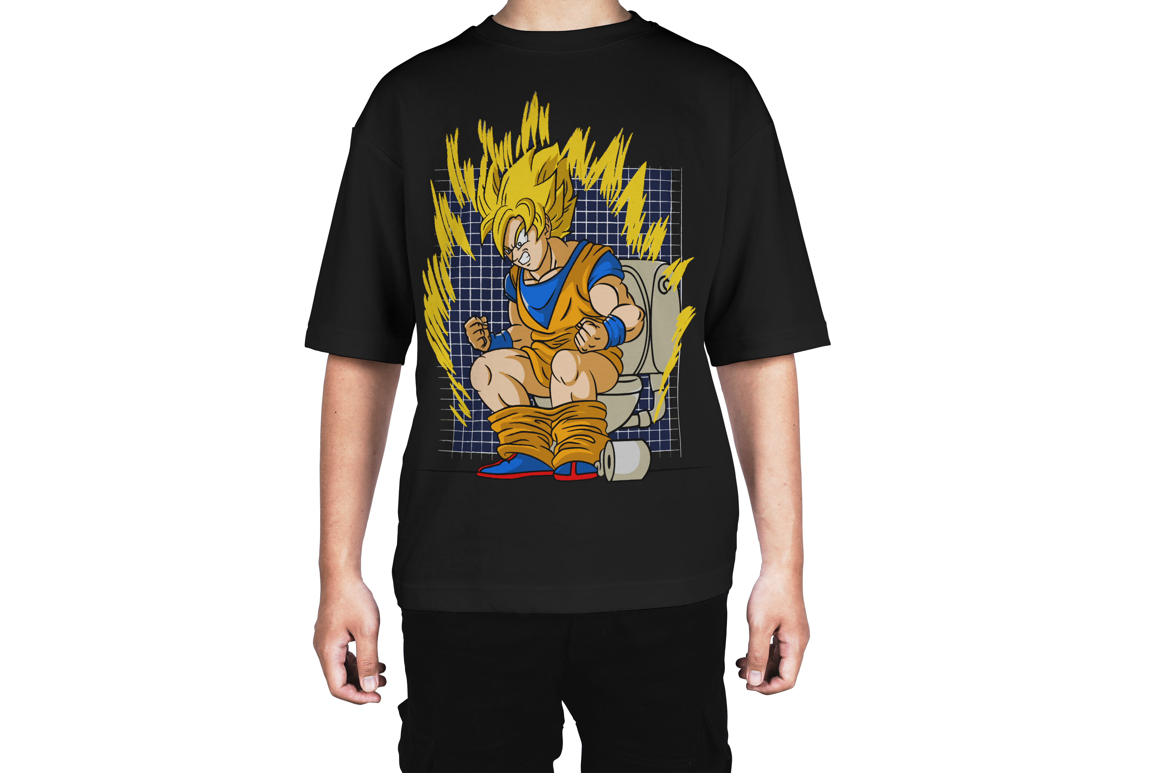 Funny Super Saiyan Toilet Power-Up Tee
