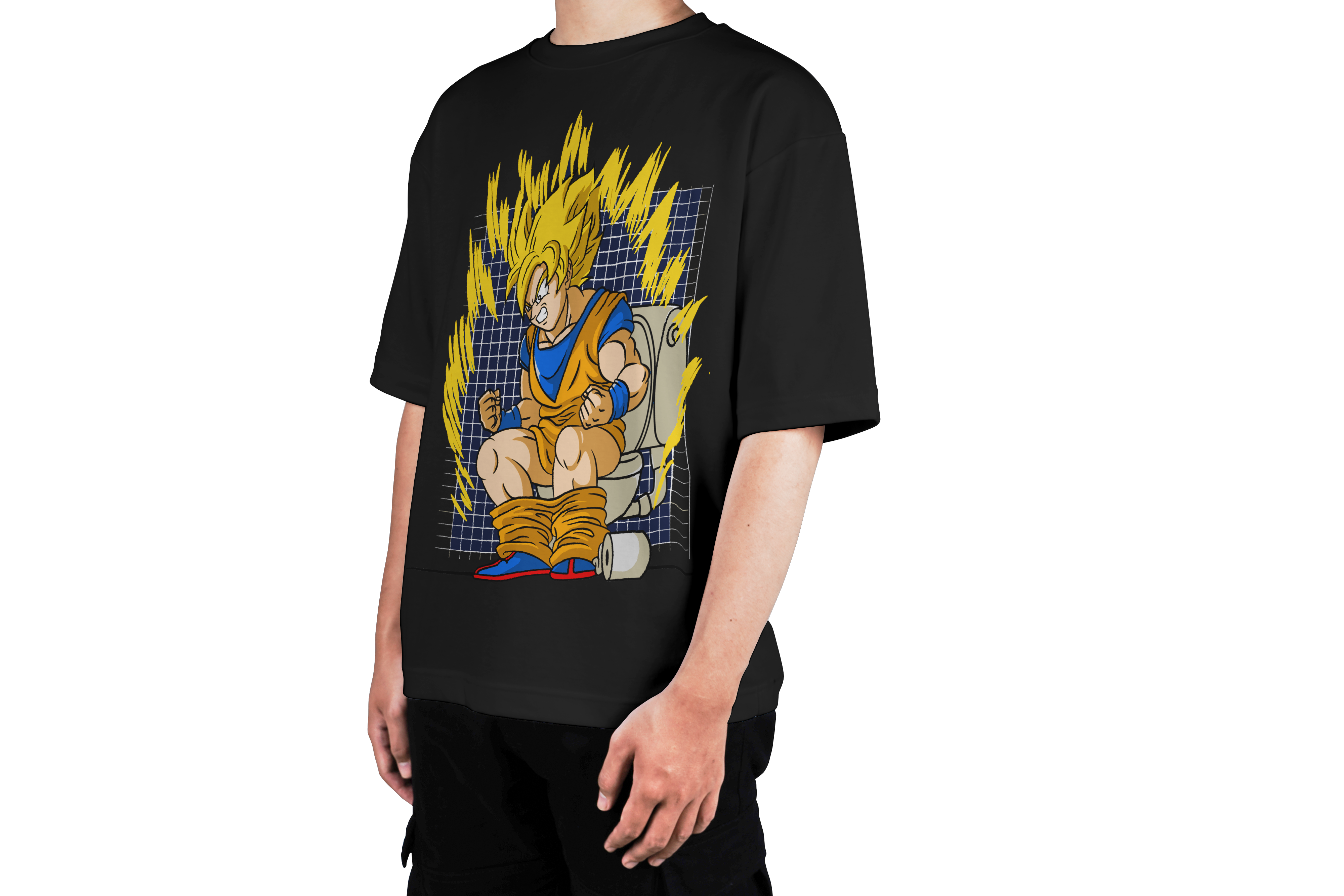 Funny Super Saiyan Toilet Power-Up Tee