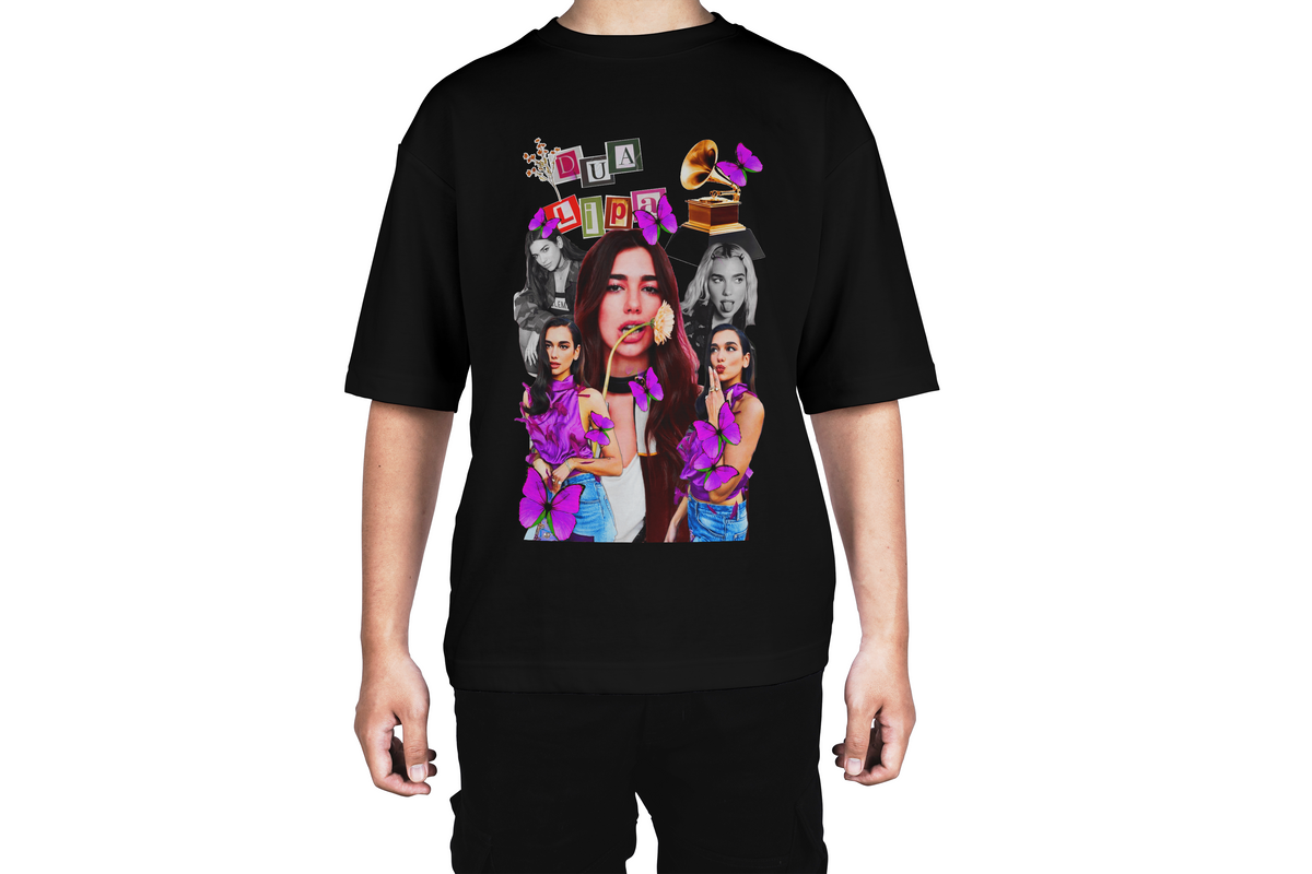 Dua Lipa Vibrant Butterfly Tee