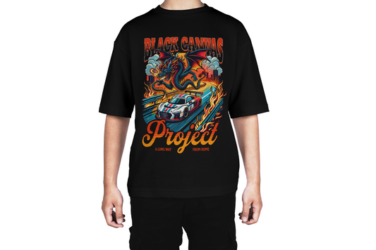 Black Canvas Fire Drift Tee