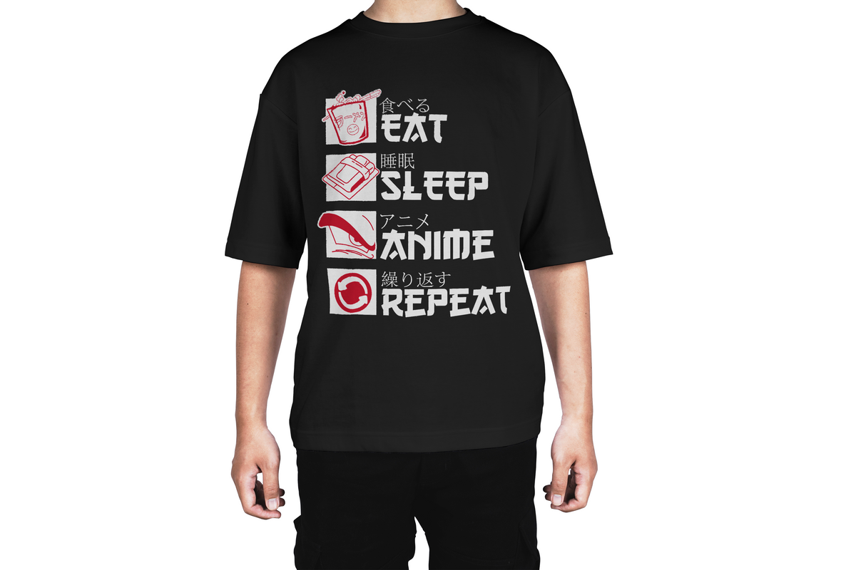 Eat Sleep Anime Repeat Tee