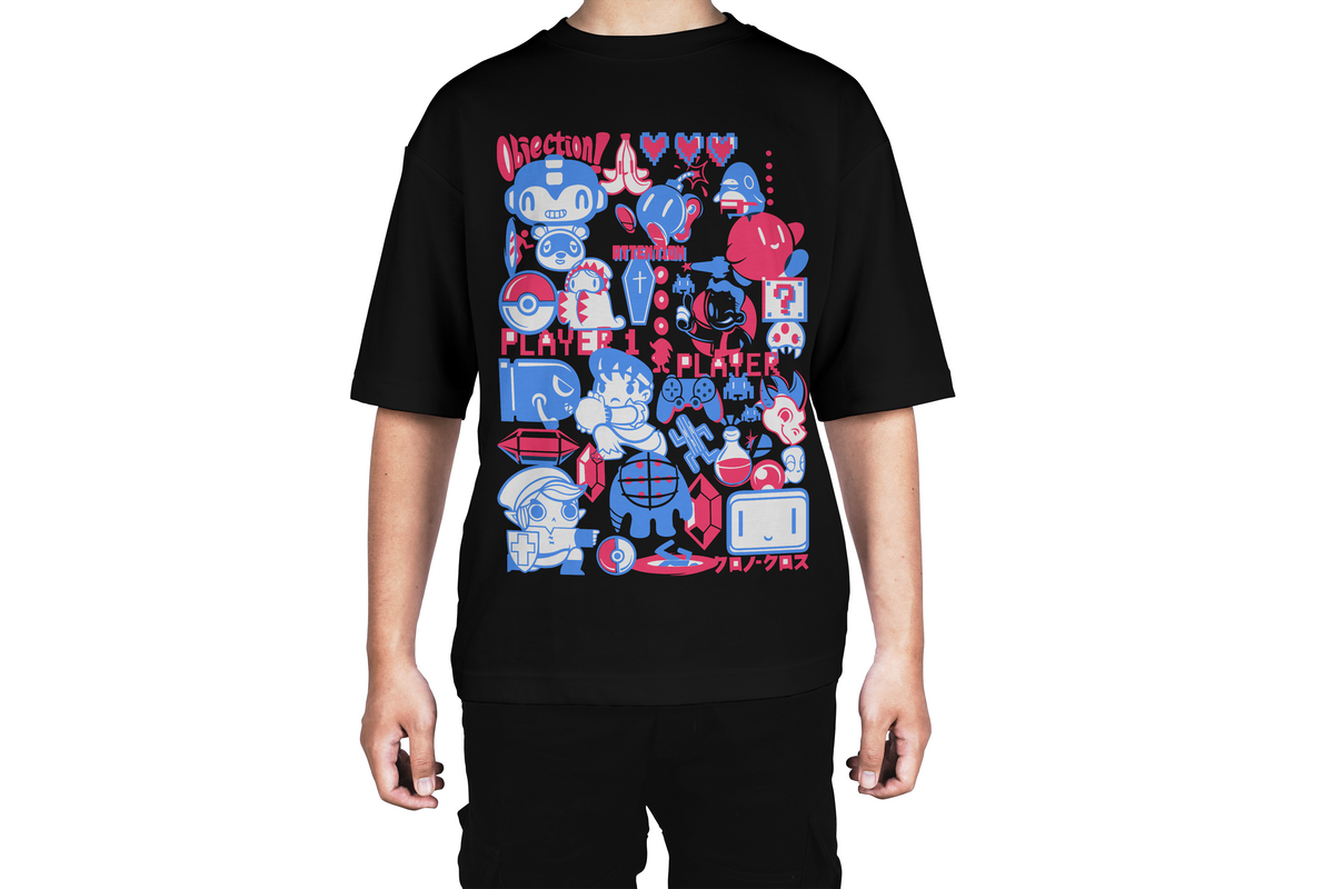 Game On  Retro Gaming Icons Tee