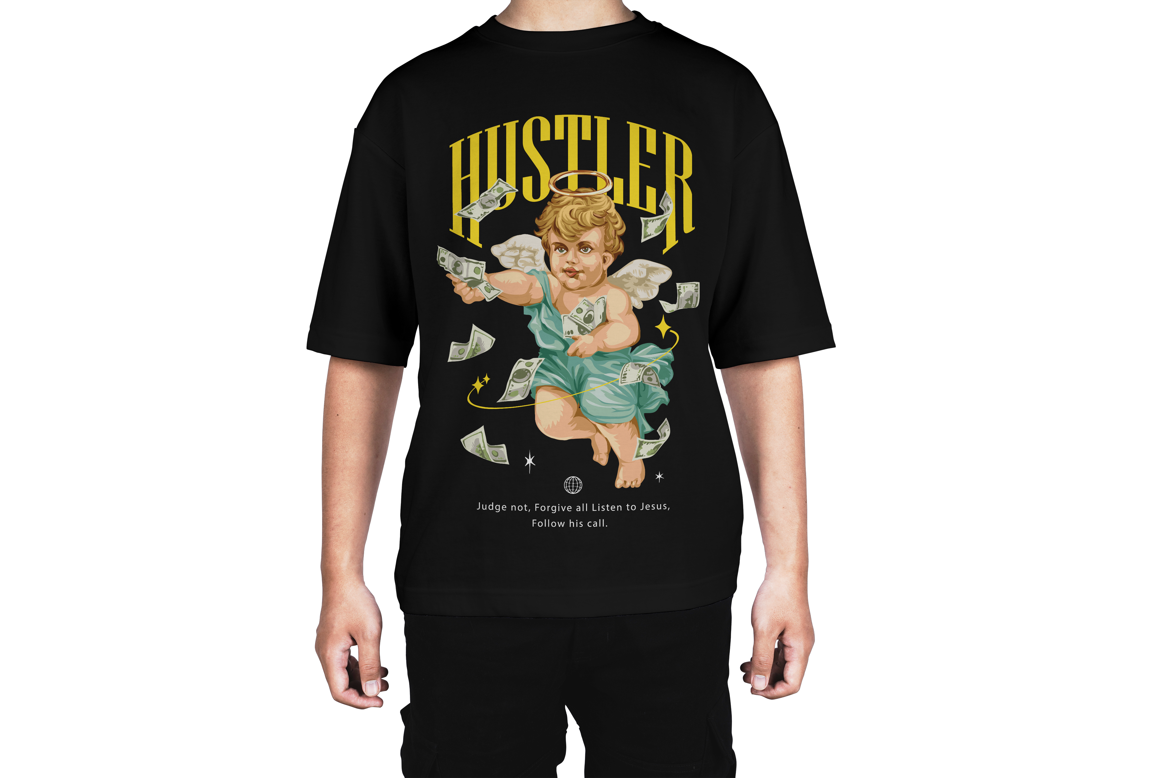 Hustler Angel Money Tee