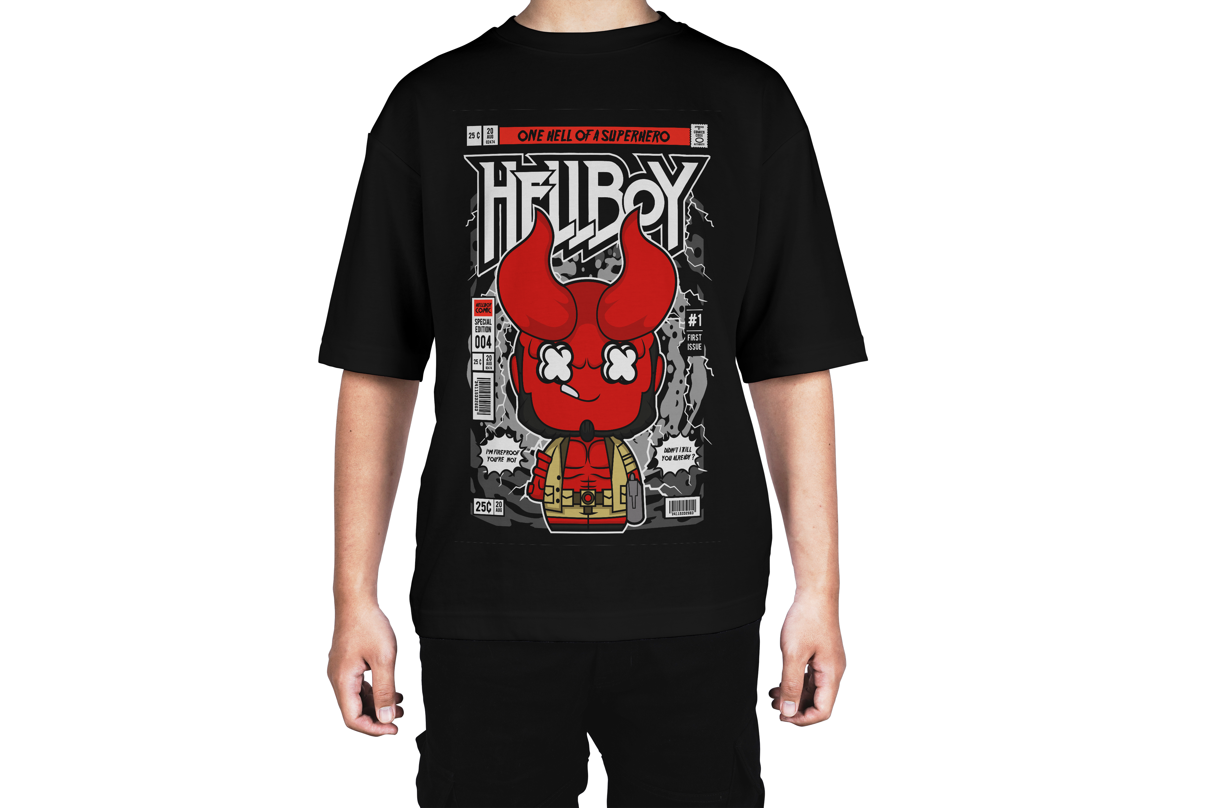 Hellboy Cartoon Graphic Tee