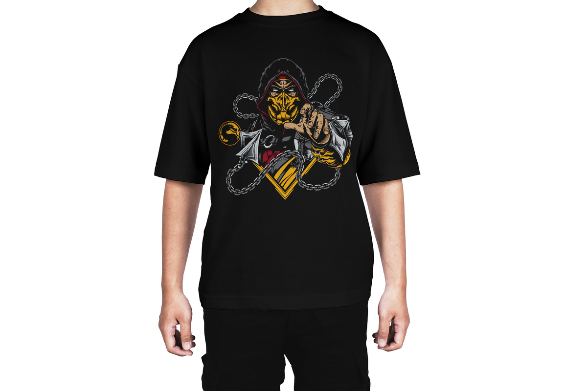 Mortal Kombat Scorpion Inferno Fang Tee