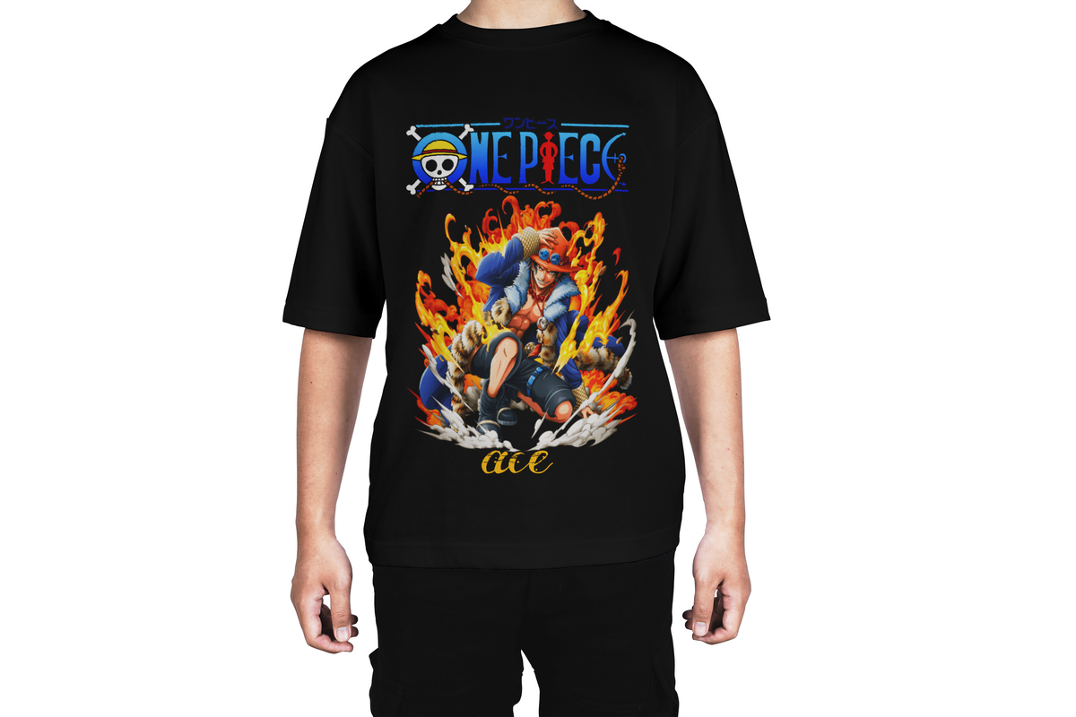 One Piece Ace Fire Anime Tee