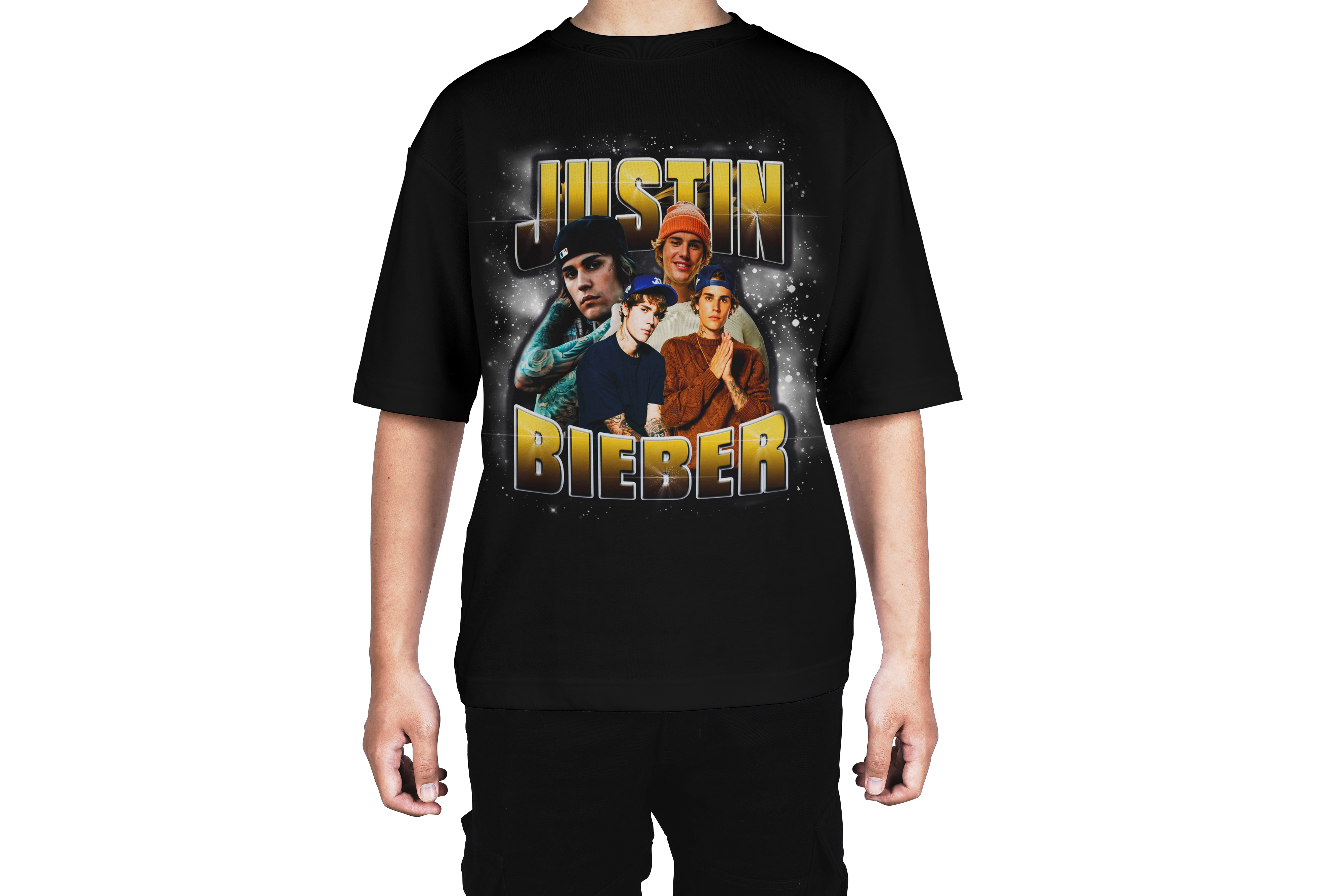 Justin Bieber Pop Star Collage Tee