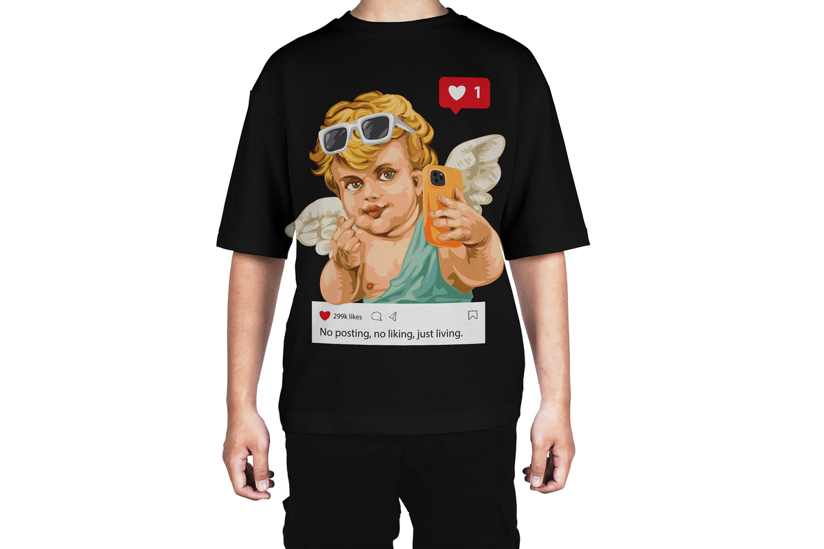 Just Living Angel Selfie Tee