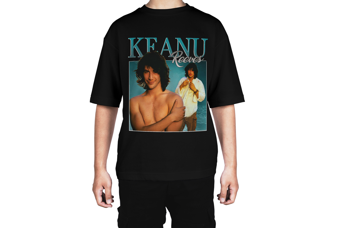 Keanu Reeves Retro Beach Vibes Tee