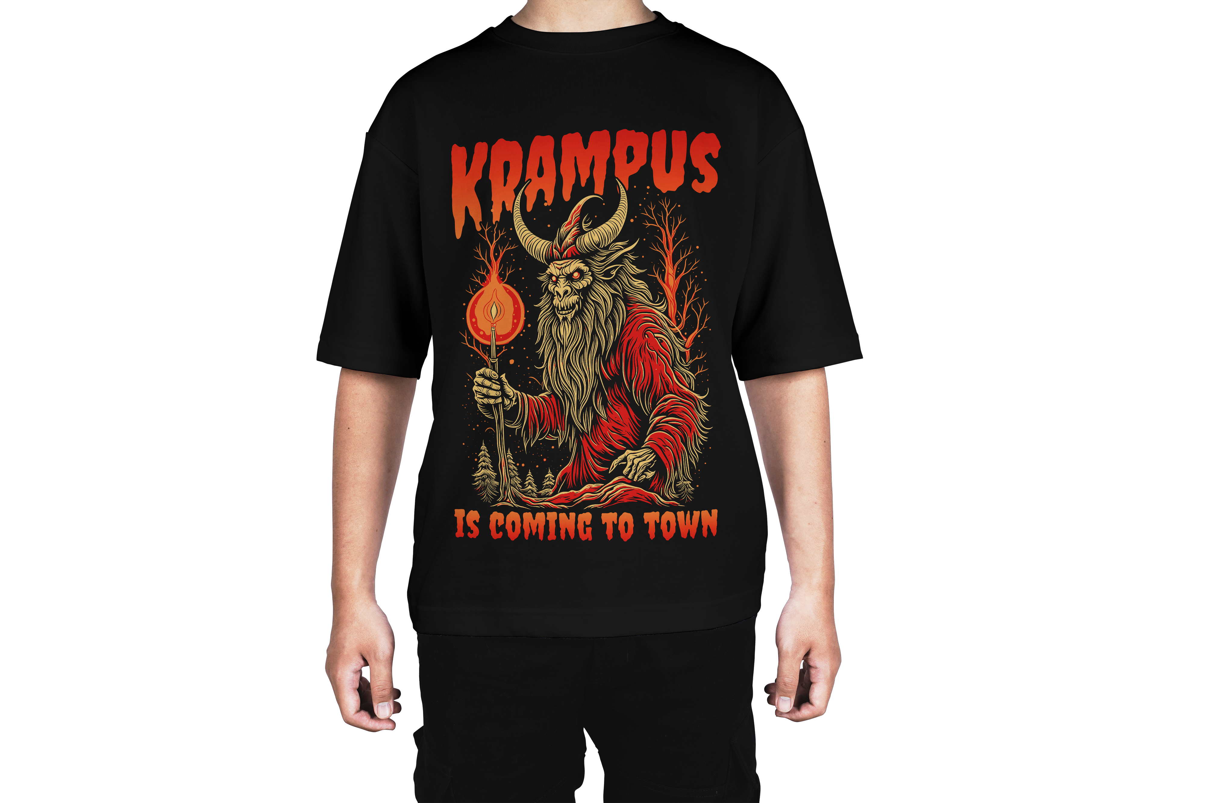 Krampus Is Coming to Town Horror Tee