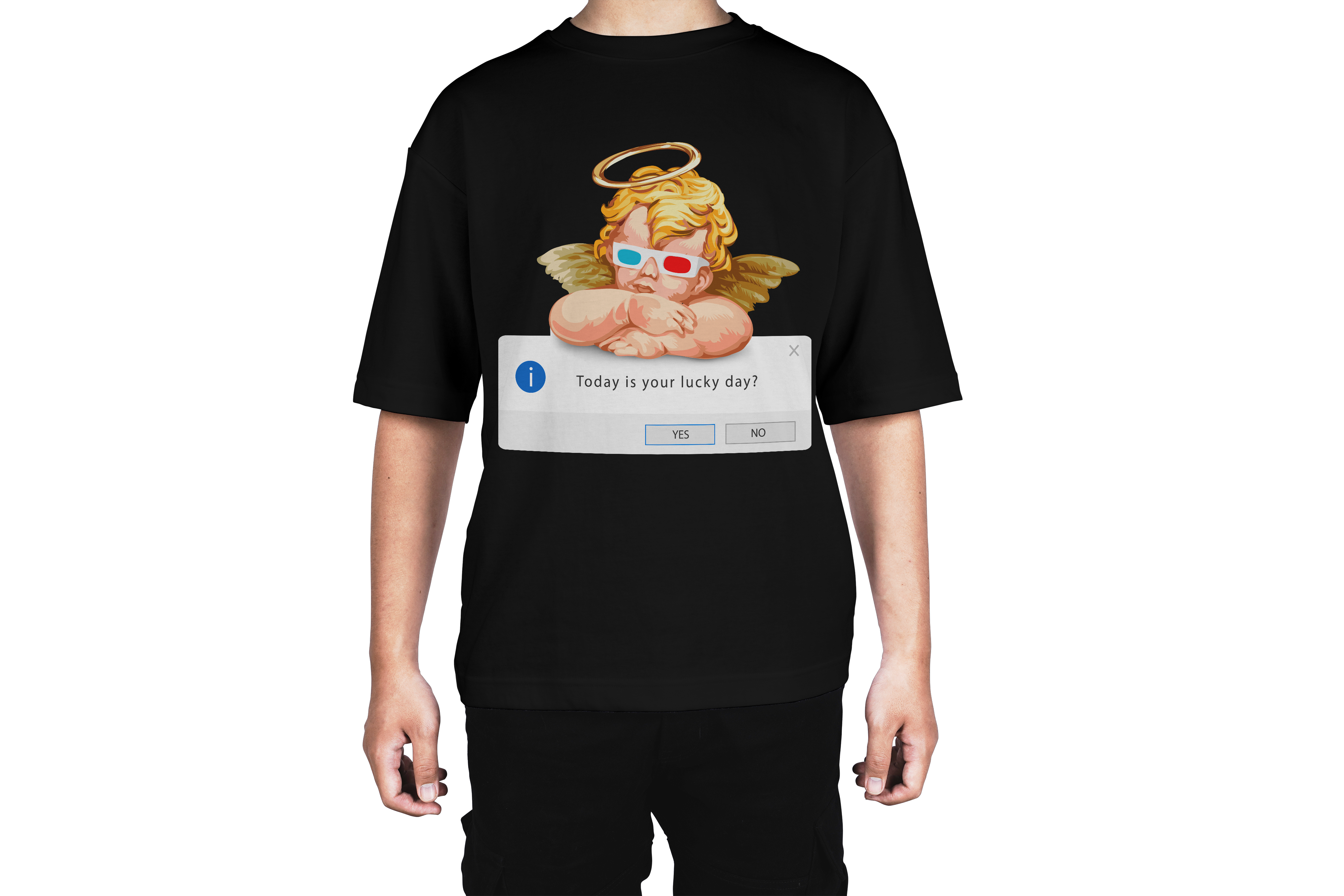 Lucky Day Angel Popup Tee