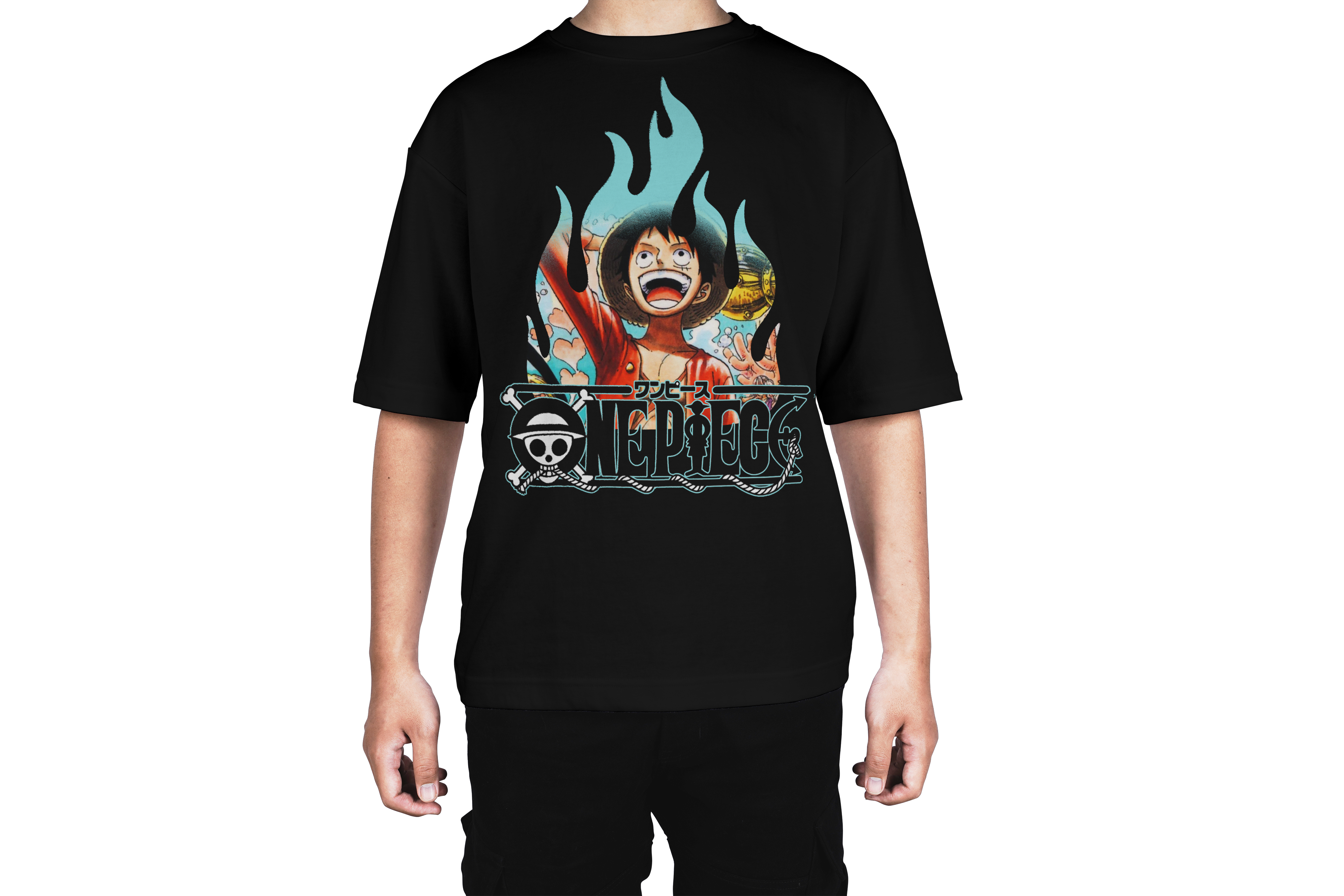 One Piece Luffy Flame Tee