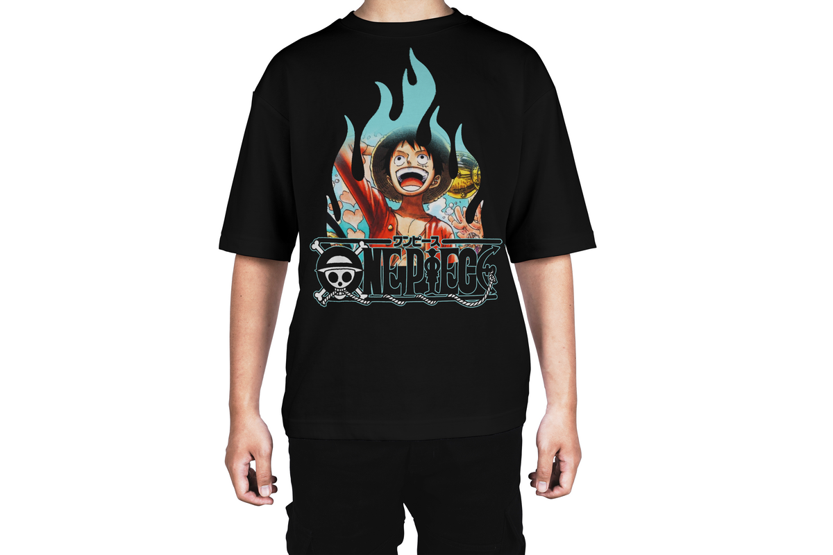 One Piece Luffy Flame Tee
