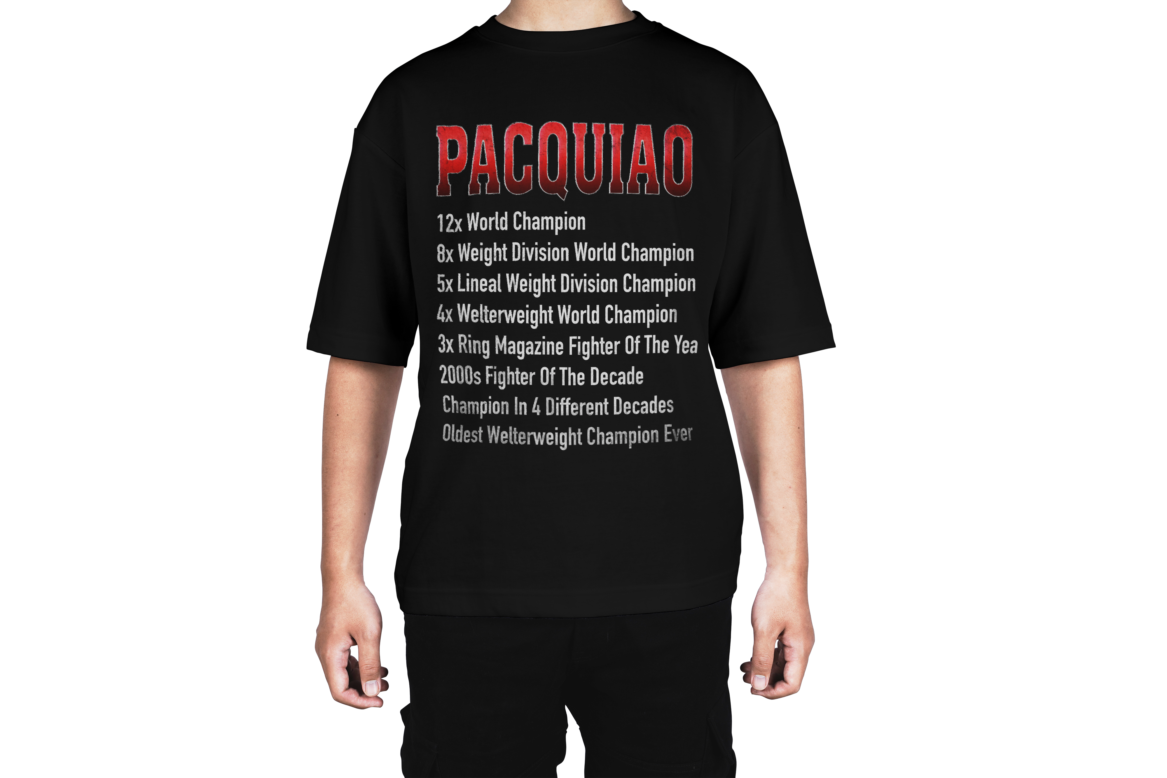 Pacquiao Championship Stats Tee