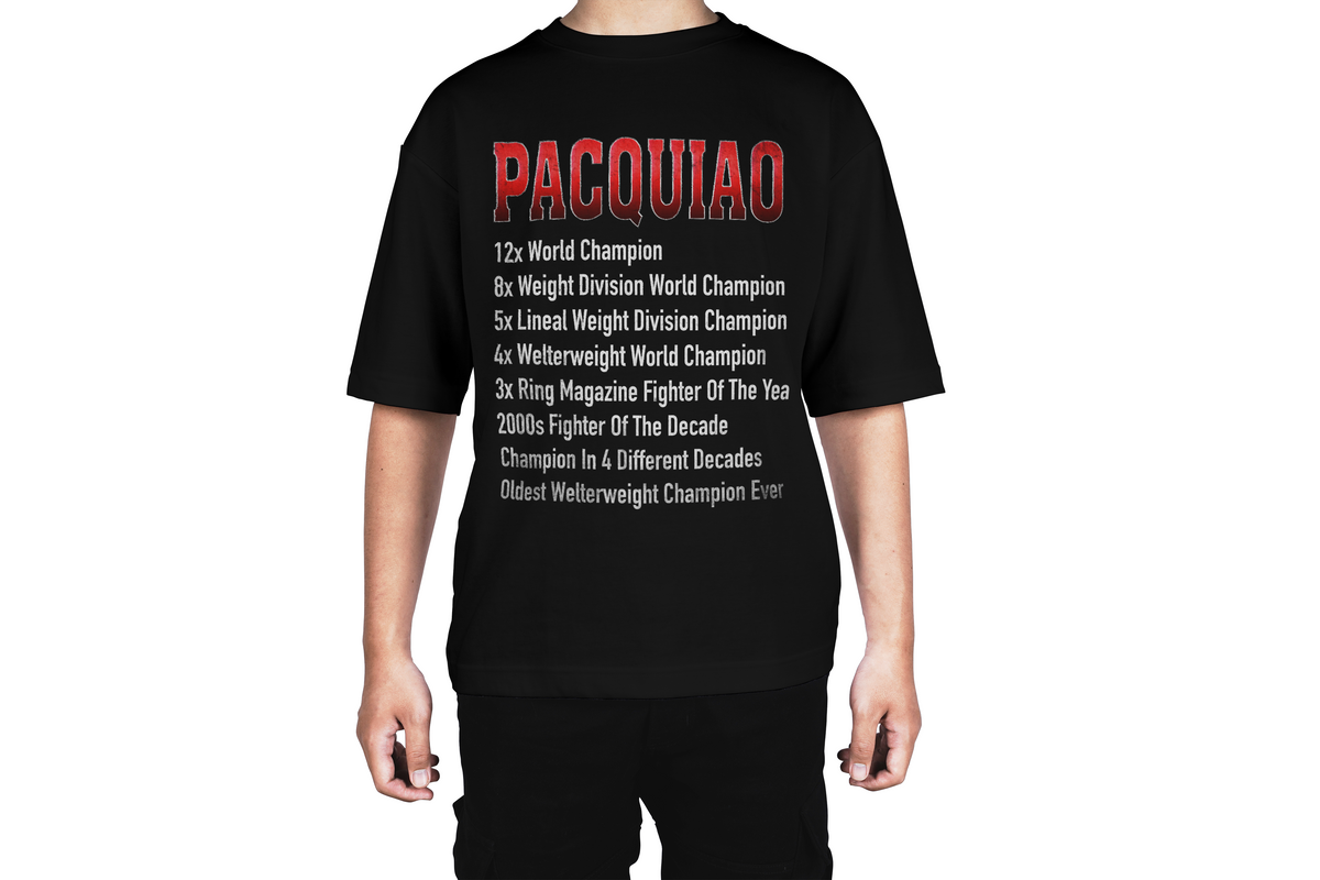 Pacquiao Championship Stats Tee
